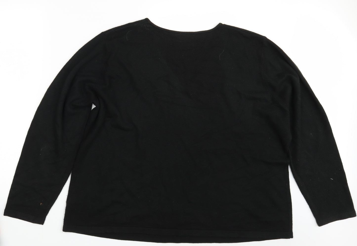 Essencee Womens Black   Pullover Sweatshirt Size 26