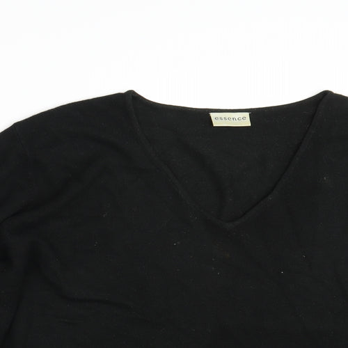 Essencee Womens Black   Pullover Sweatshirt Size 26