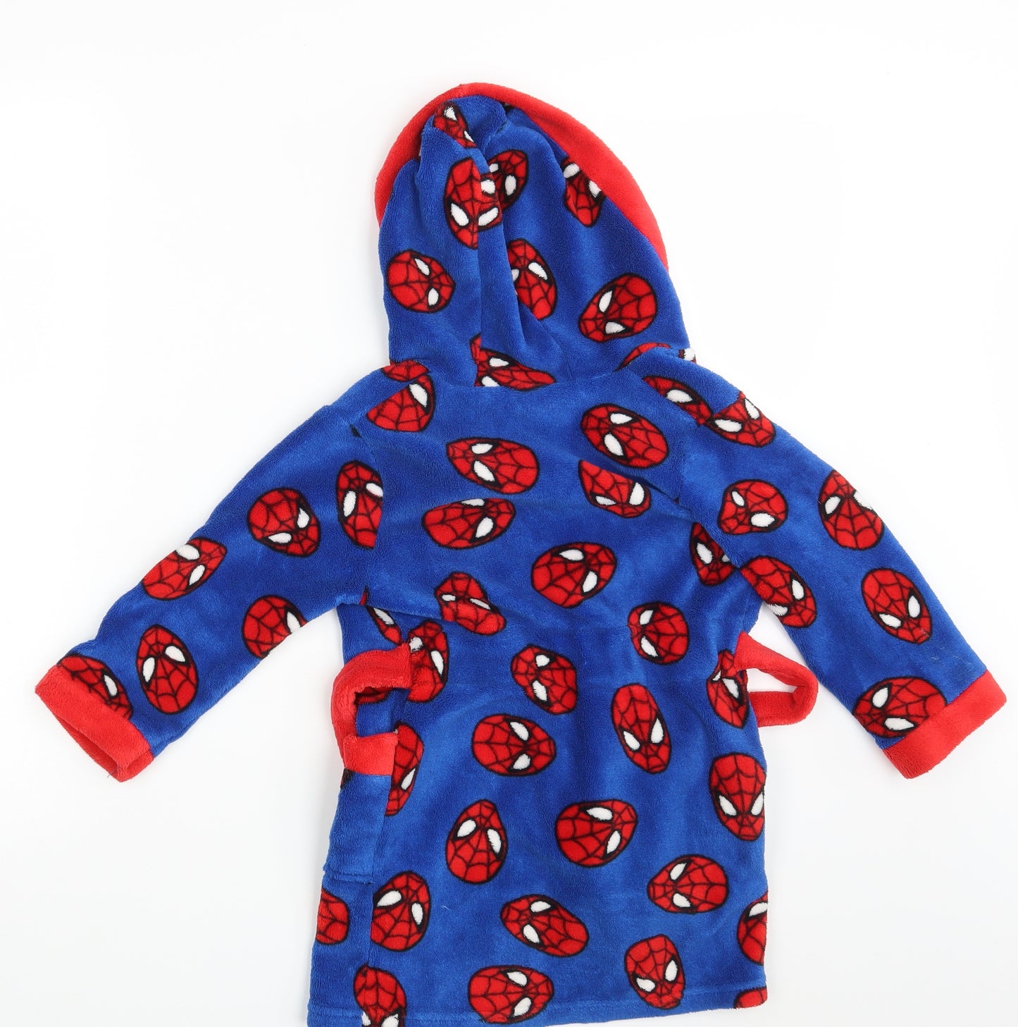 Spiderman Boys Blue Animal Print   Robe Size 2-3 Years  - Spider Man