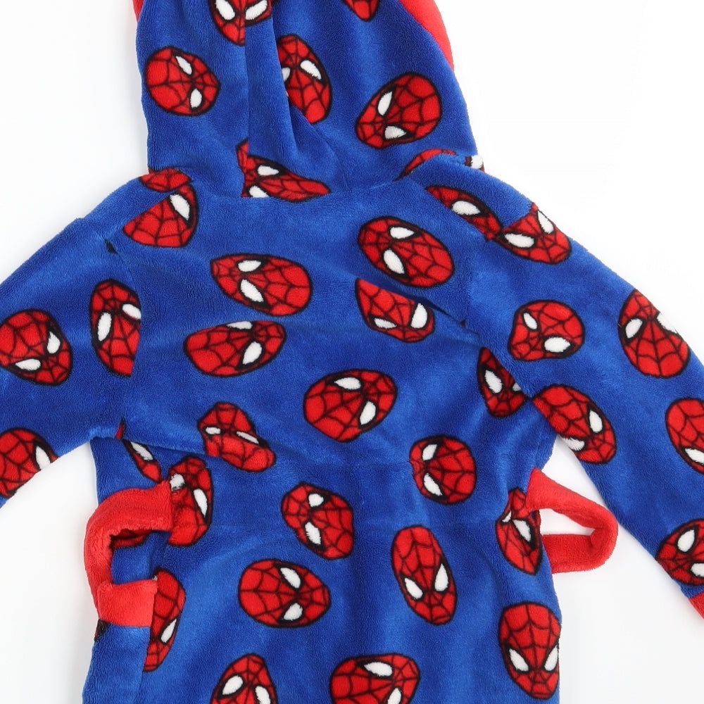 Spiderman Boys Blue Animal Print   Robe Size 2-3 Years  - Spider Man