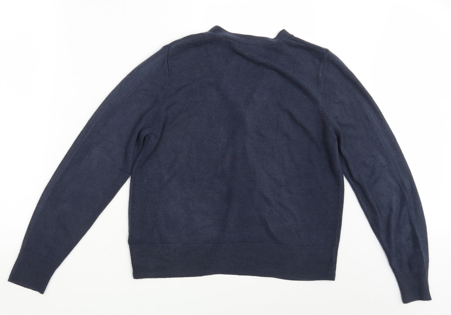 M&S Womens Blue   Cardigan Jumper Size 14