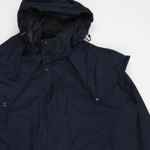 Cotton Traders Mens Blue   Rain Coat Coat Size 4XL