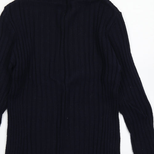 St Michael Womens Blue  Knit Pullover Jumper Size 16