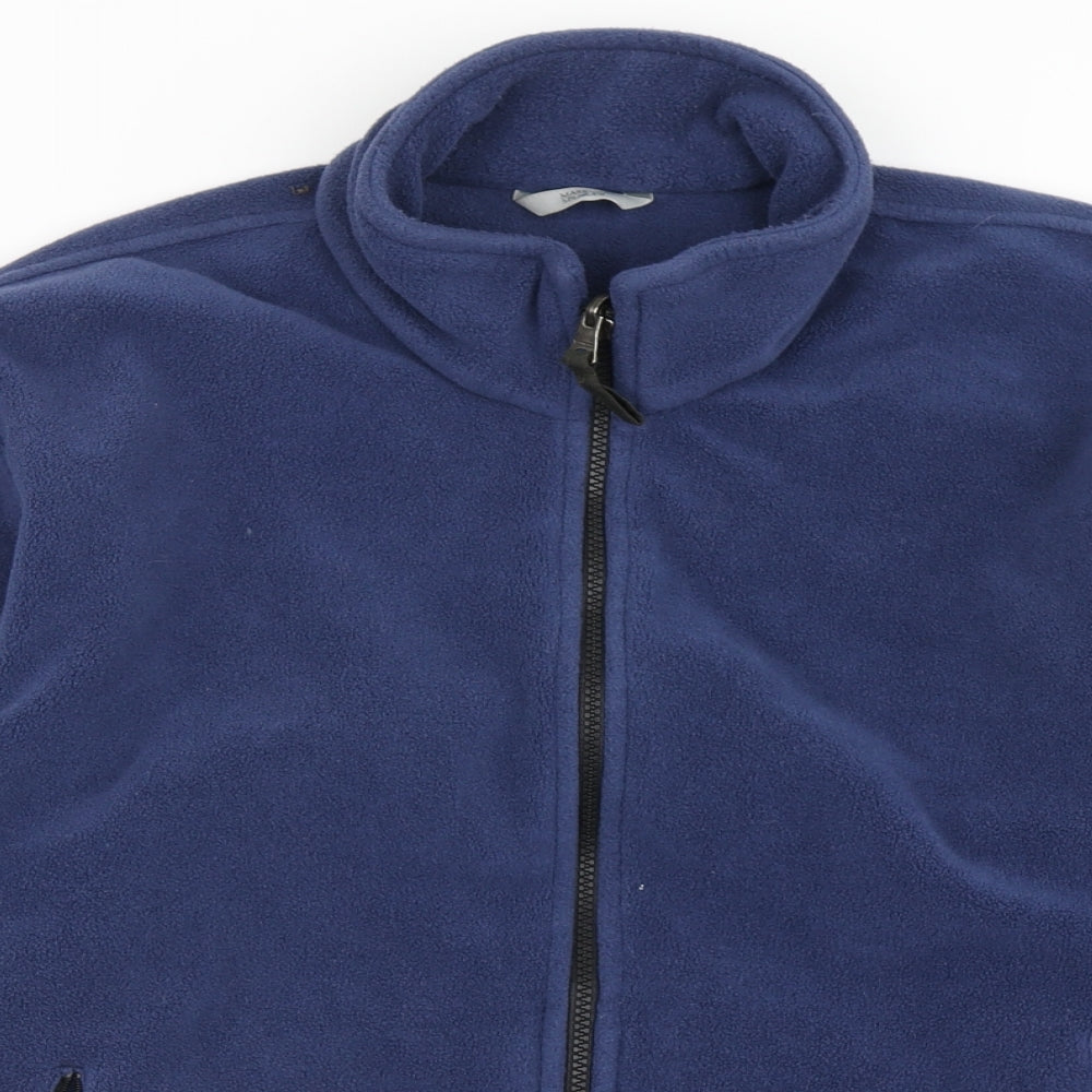Marks & Spencer Mens Blue  Fleece Full Zip Sweatshirt Size S