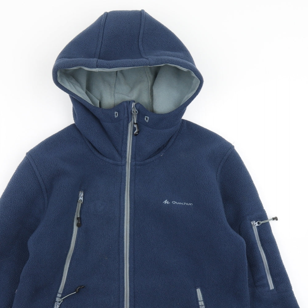 DECATHLON Mens Blue  Fleece Full Zip Hoodie Size S