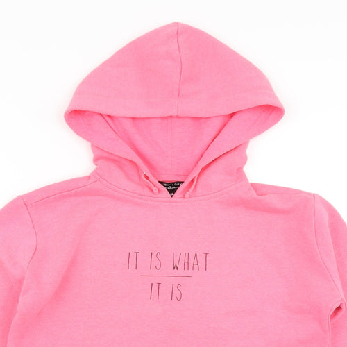 915 Generation Girls Pink   Pullover Hoodie Size 12-13 Years  - Cropepd