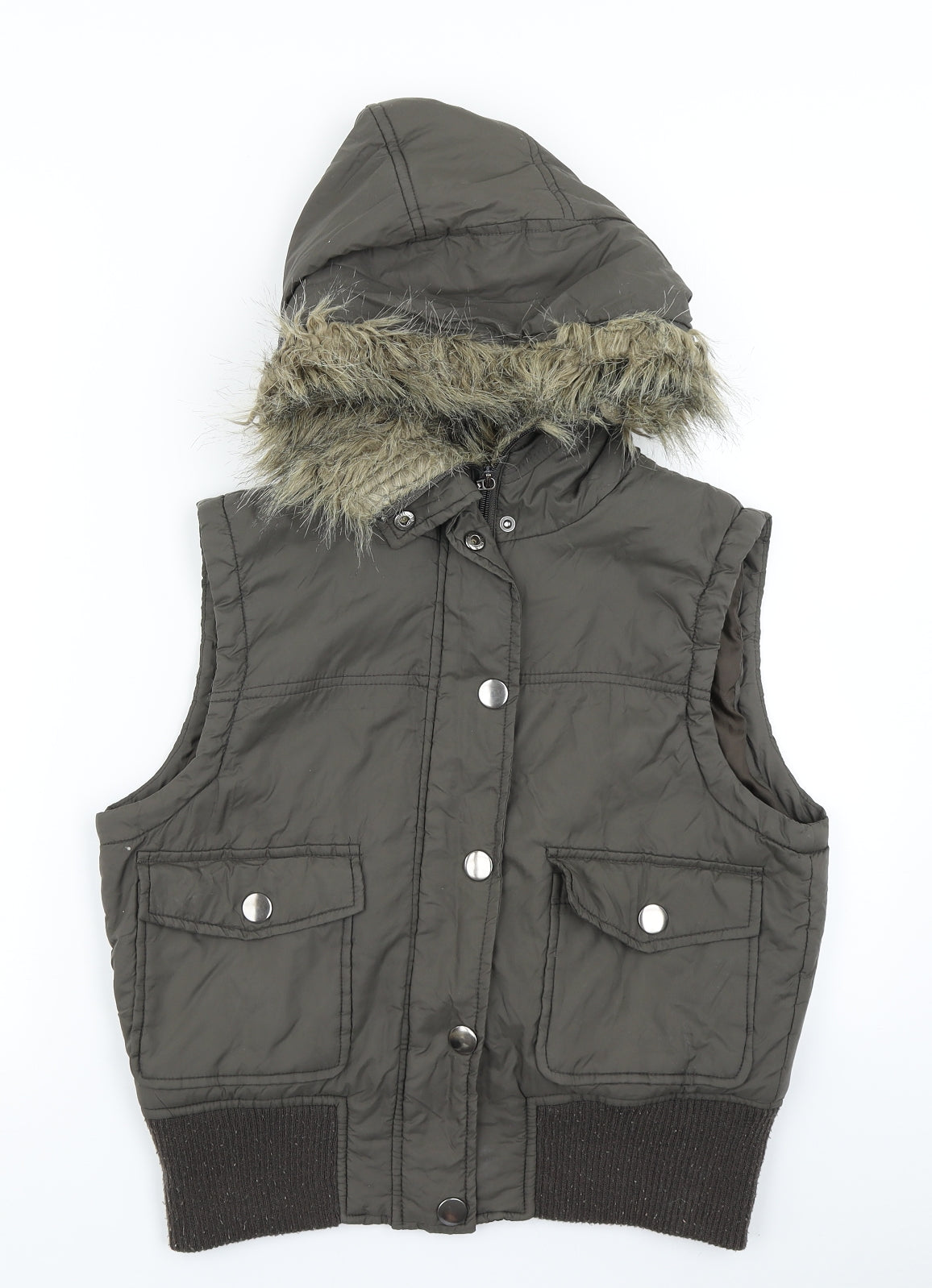 Denim Co Womens Green   Gilet Coat Size 14