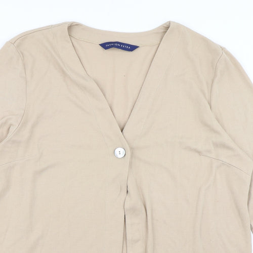 Fashion Extra Womens Brown   Cardigan Jumper Size 16