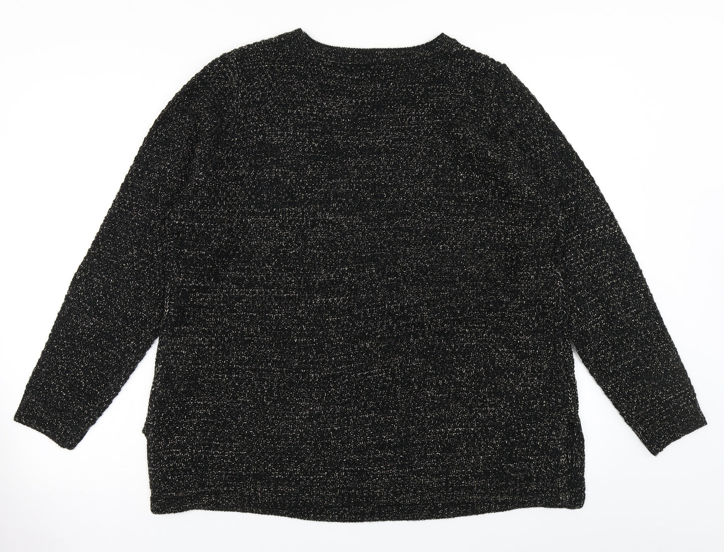 Papaya Womens Black  Knit Pullover Jumper Size 20