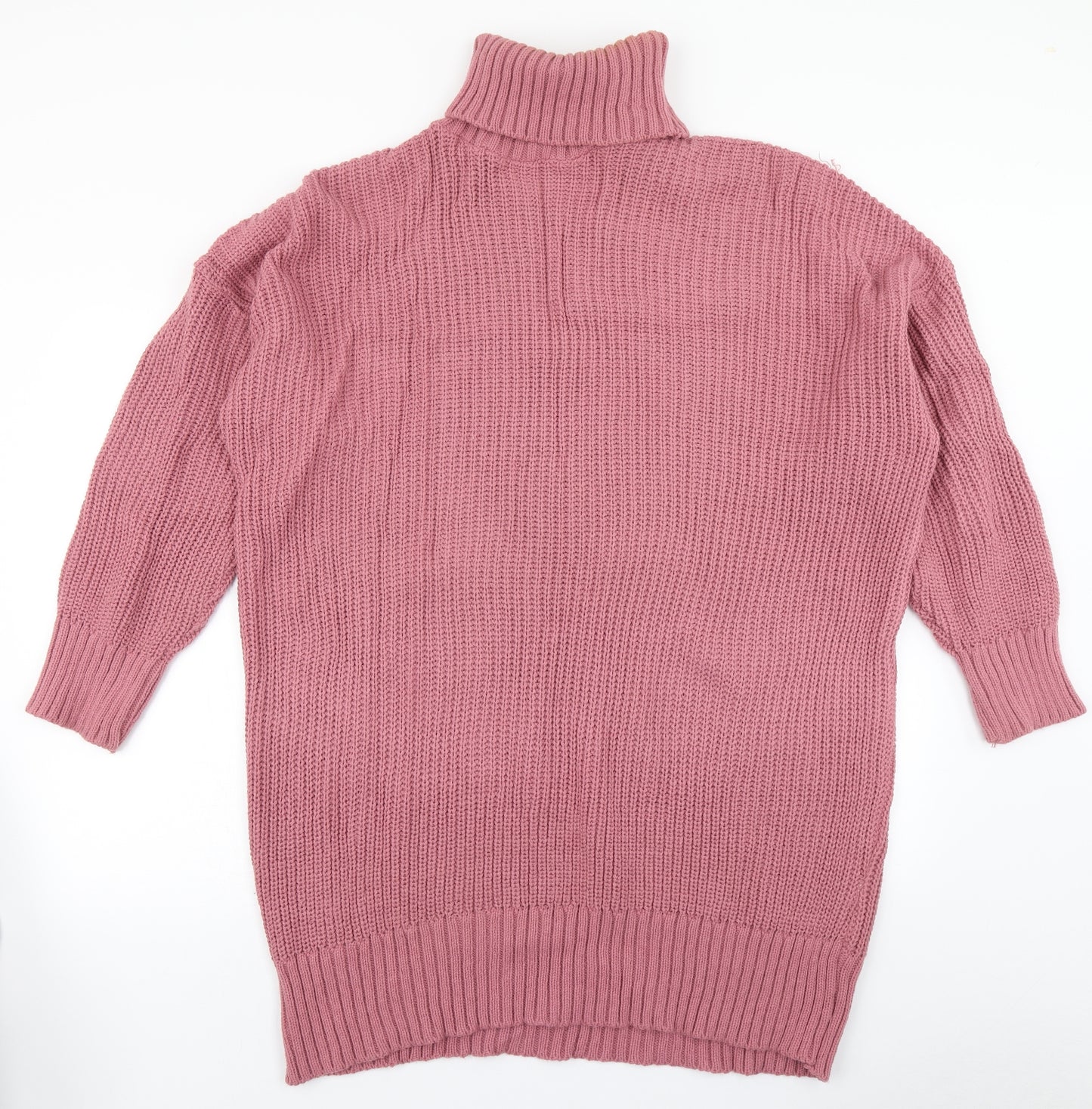 PRETTYLITTLETHING Womens Pink  Knit Jumper Dress  Size L