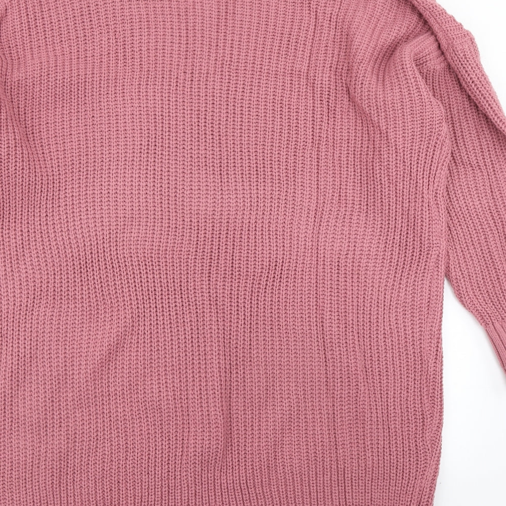 PRETTYLITTLETHING Womens Pink  Knit Jumper Dress  Size L