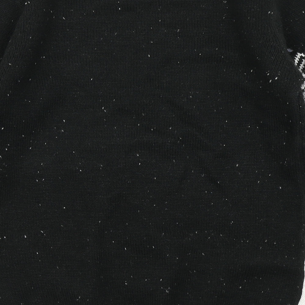 TU Boys Black  Knit Pullover Jumper Size 12 Years  - Dinosaur Christmas Jumper