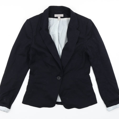 H&M Womens Blue   Jacket Blazer Size 8