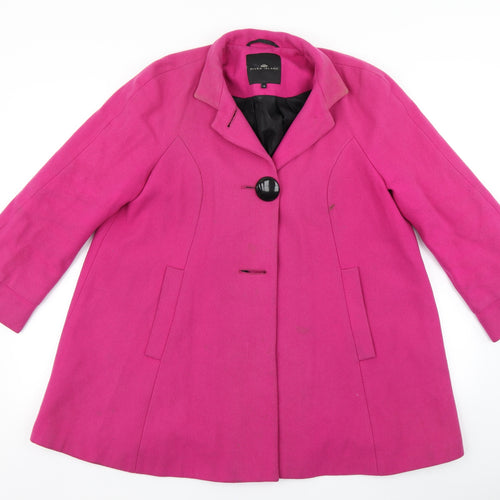 River Island Womens Pink   Overcoat Coat Size 12