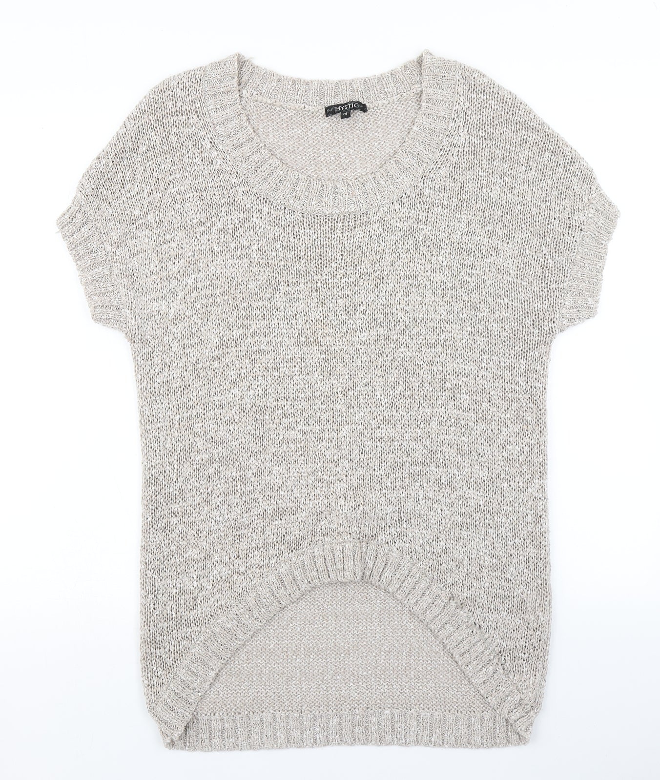 Mystic Womens Beige  Knit Pullover Jumper Size M
