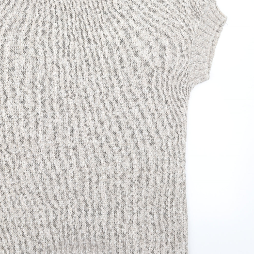 Mystic Womens Beige  Knit Pullover Jumper Size M