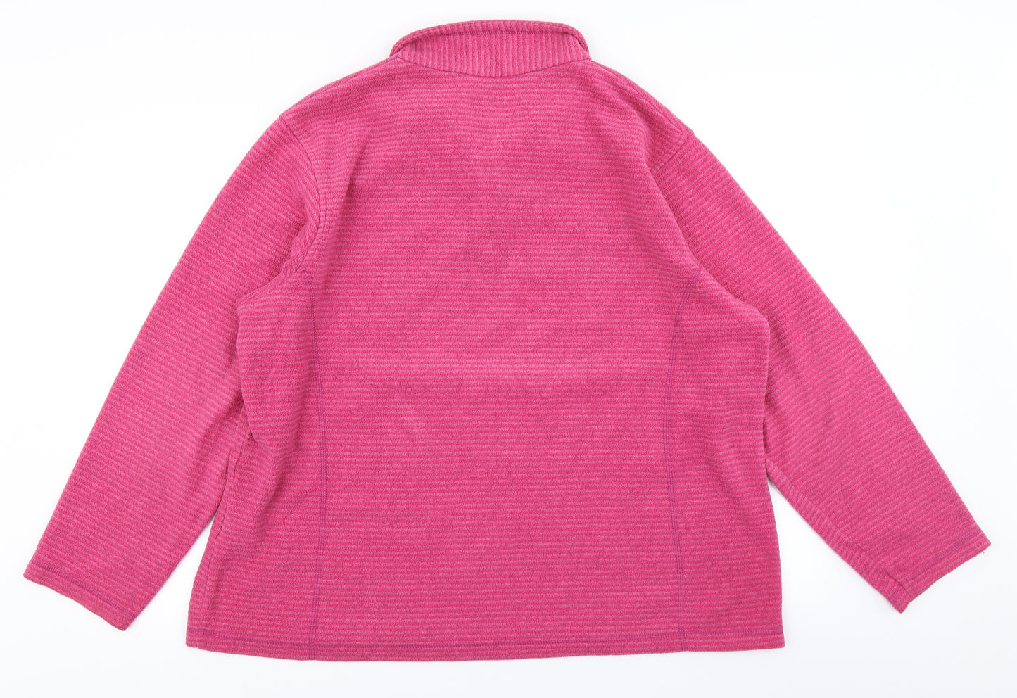 Regatta Womens Pink Striped Fleece Pullover Sweatshirt Size 20