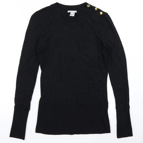 H&M Womens Black  Knit Pullover Jumper Size M