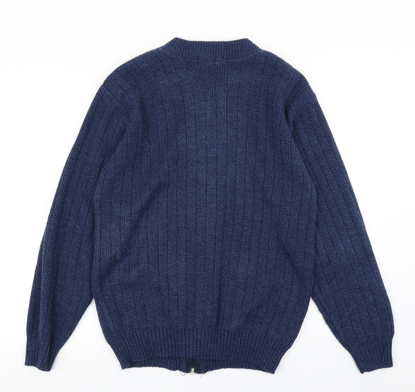 Bellisimo Mens Blue  Knit Cardigan Jumper Size M