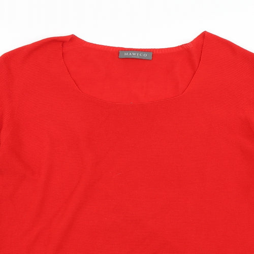 Hawico Womens Red   Basic T-Shirt Size XL