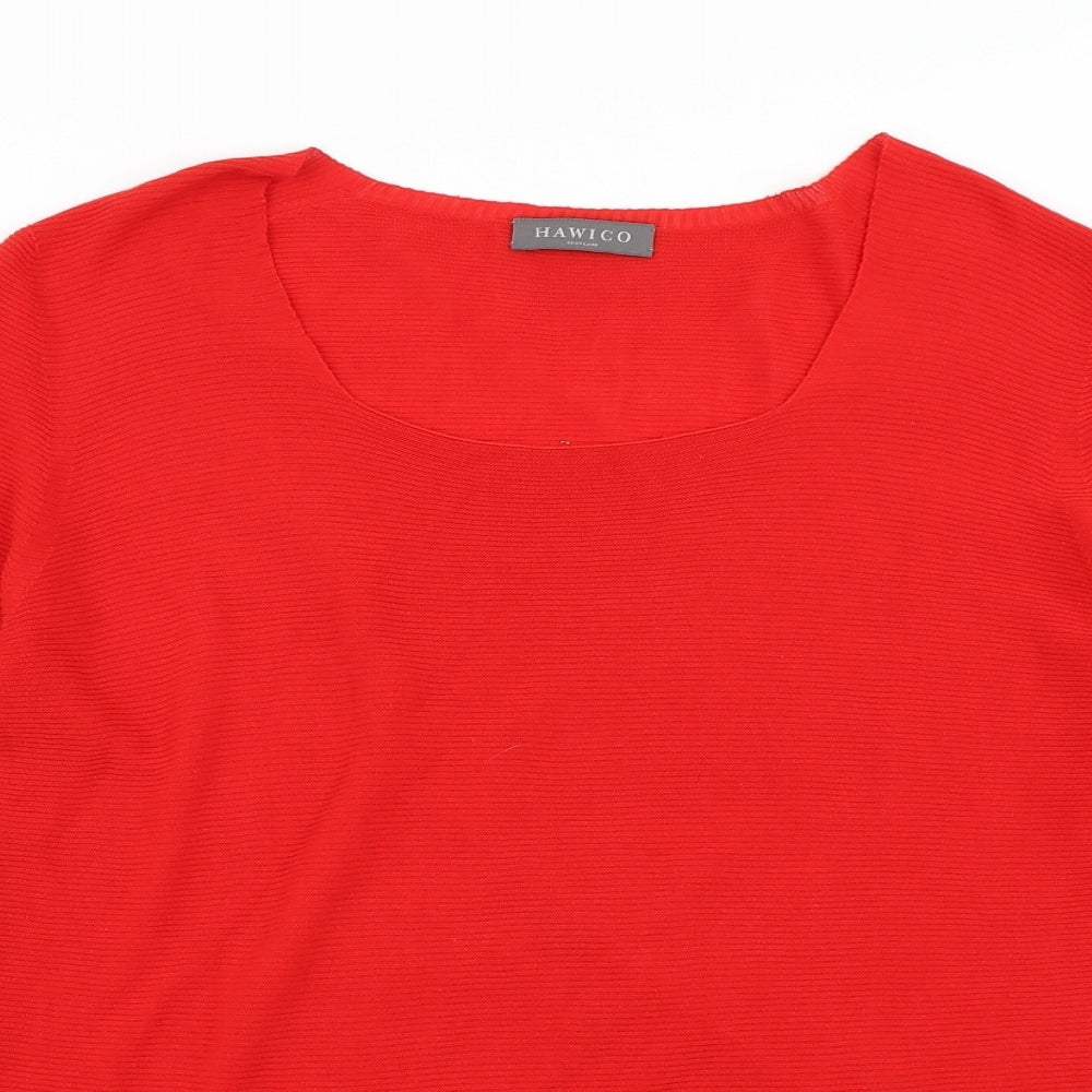 Hawico Womens Red   Basic T-Shirt Size XL