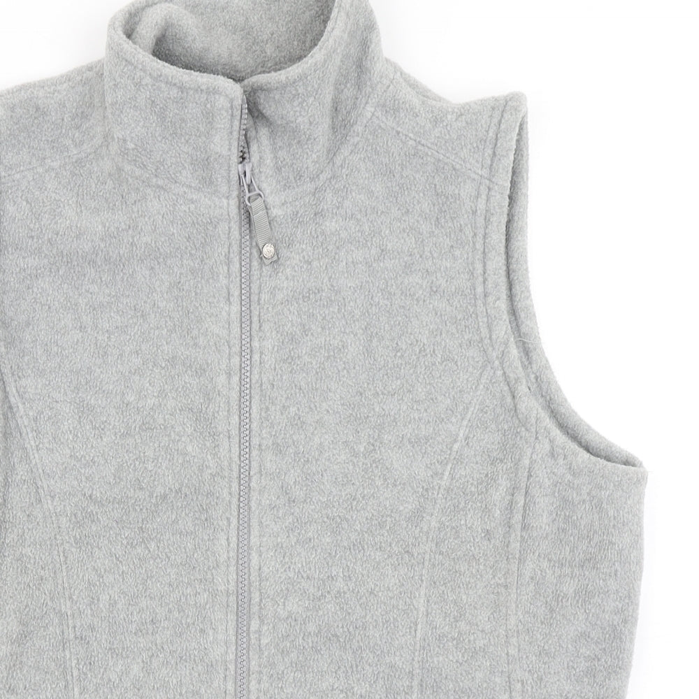 M&Co Womens Grey  Fleece Gilet Jacket Size 18