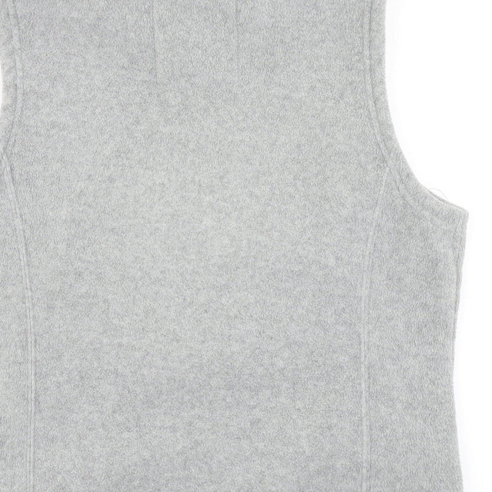 M&Co Womens Grey  Fleece Gilet Jacket Size 18