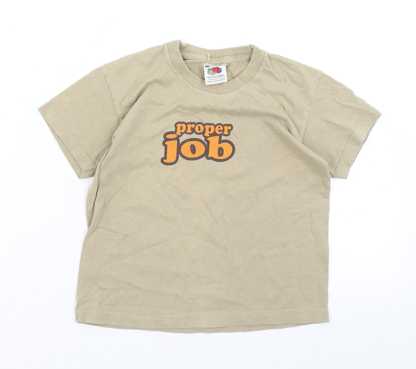 Fruit of the Loom Boys Brown   Basic T-Shirt Size 3-4 Years