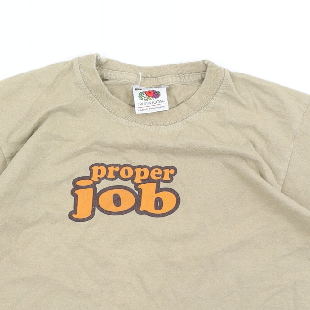 Fruit of the Loom Boys Brown   Basic T-Shirt Size 3-4 Years