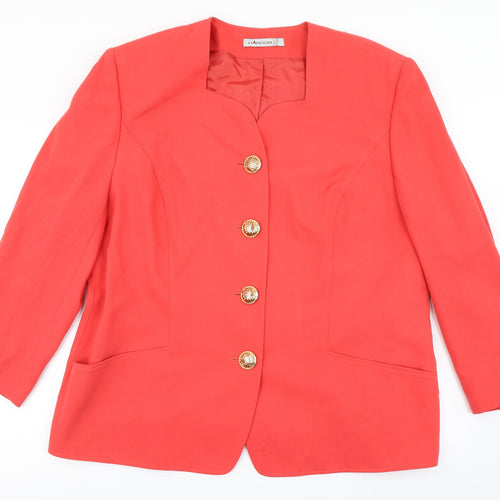 Hardob Womens Orange   Jacket Blazer Size 18