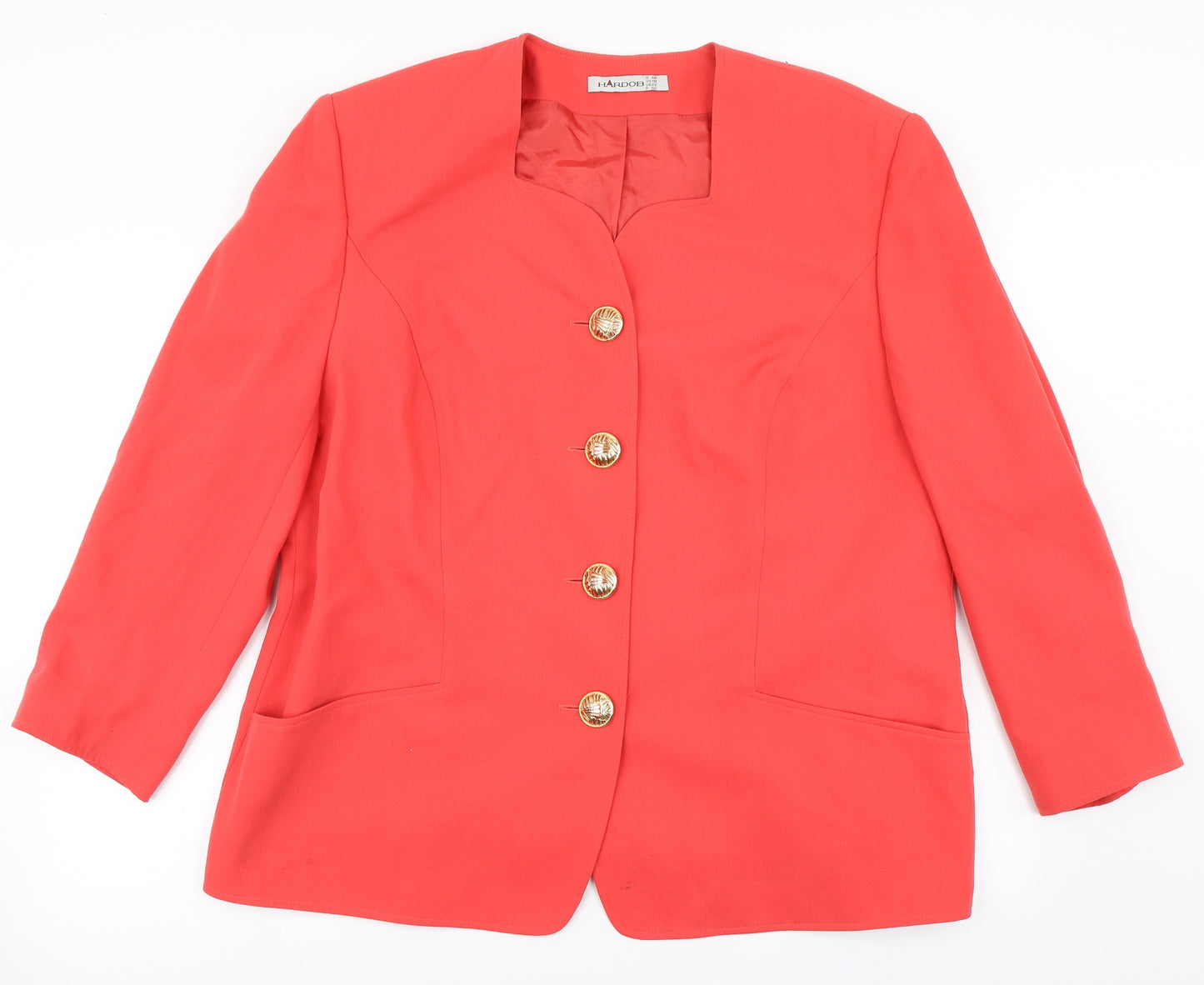 Hardob Womens Orange   Jacket Blazer Size 18