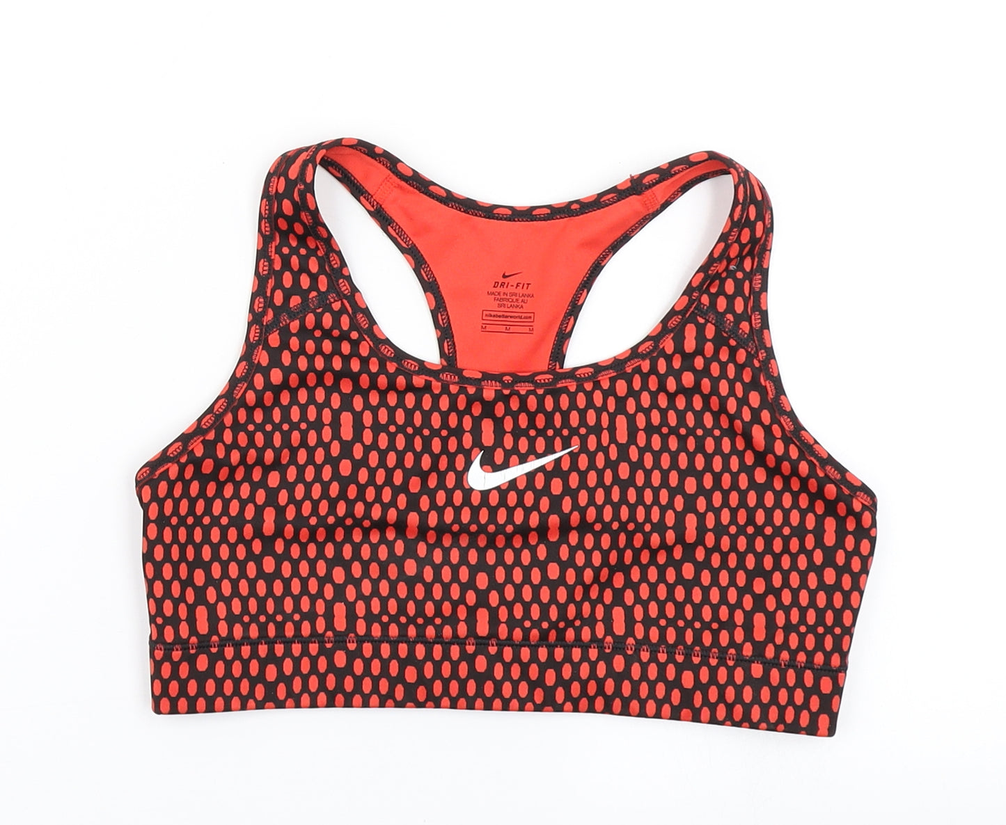 Nike Womens Red Polka Dot  Cropped Tank Size M  - Dri fit