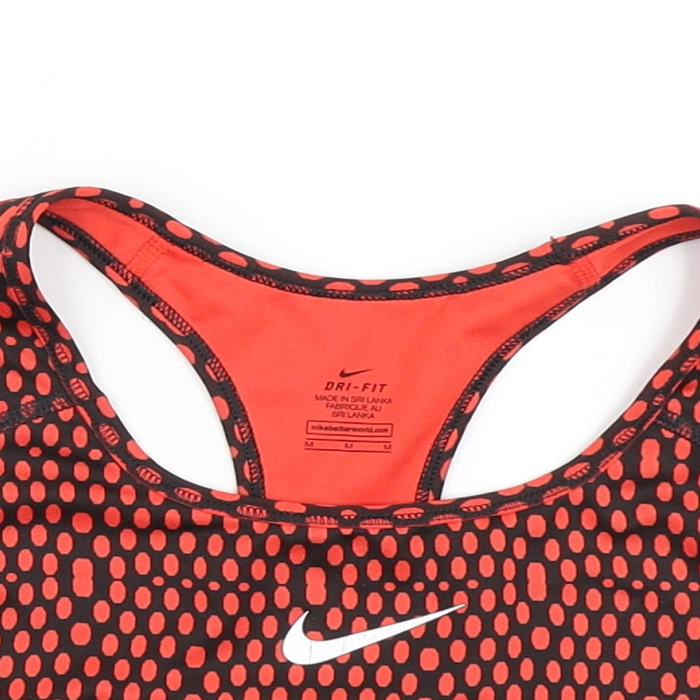 Nike Womens Red Polka Dot  Cropped Tank Size M  - Dri fit