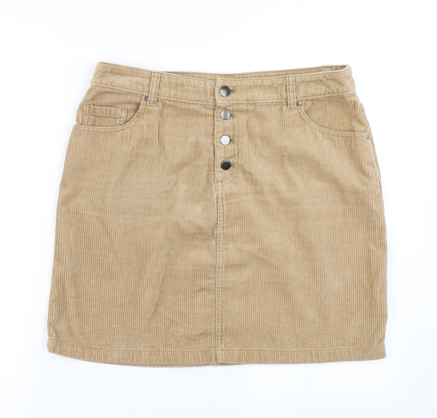 TU Womens Brown  Corduroy A-Line Skirt Size 12