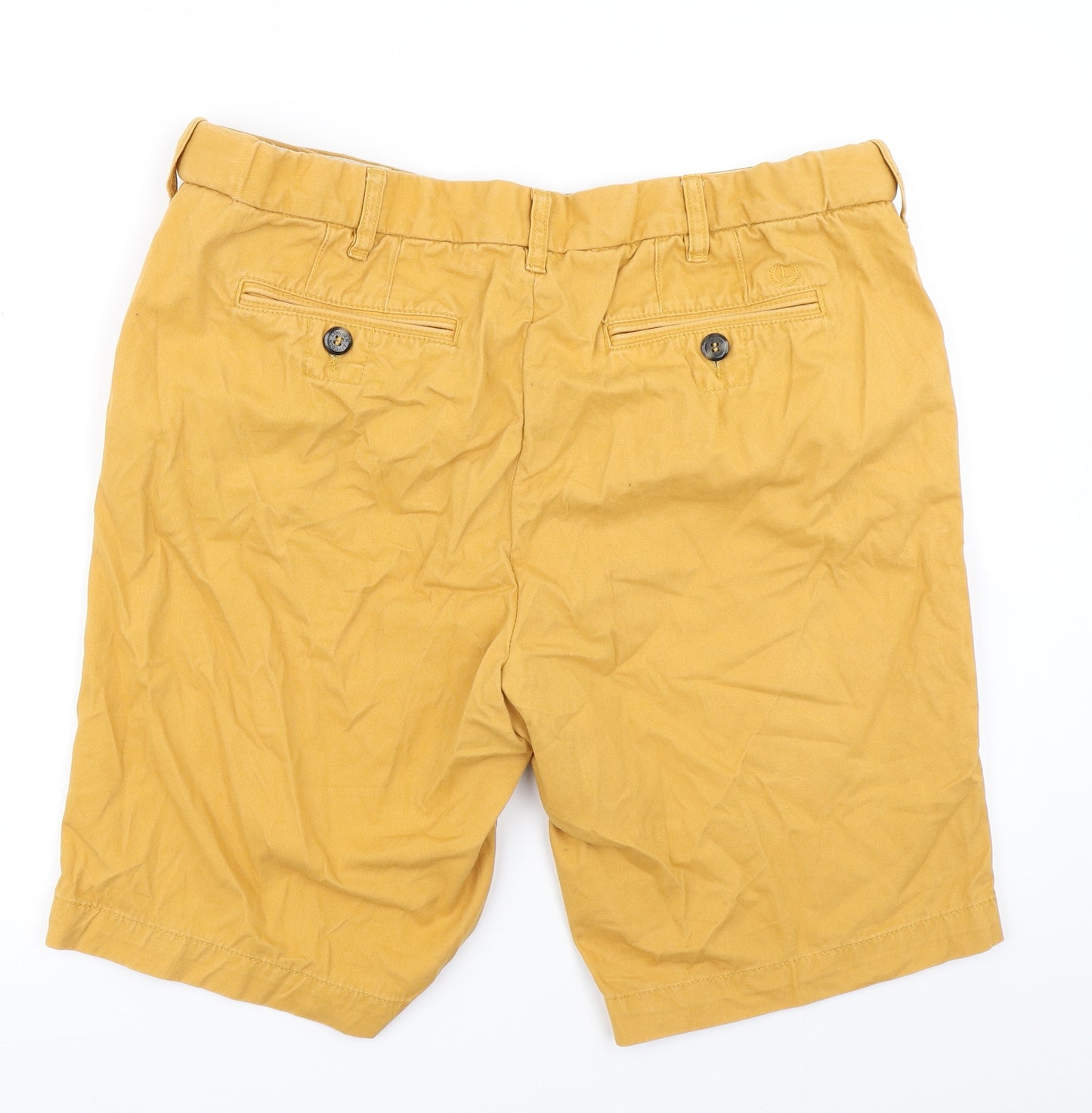 Lincoln Mens Yellow   Chino Shorts Size 36 in