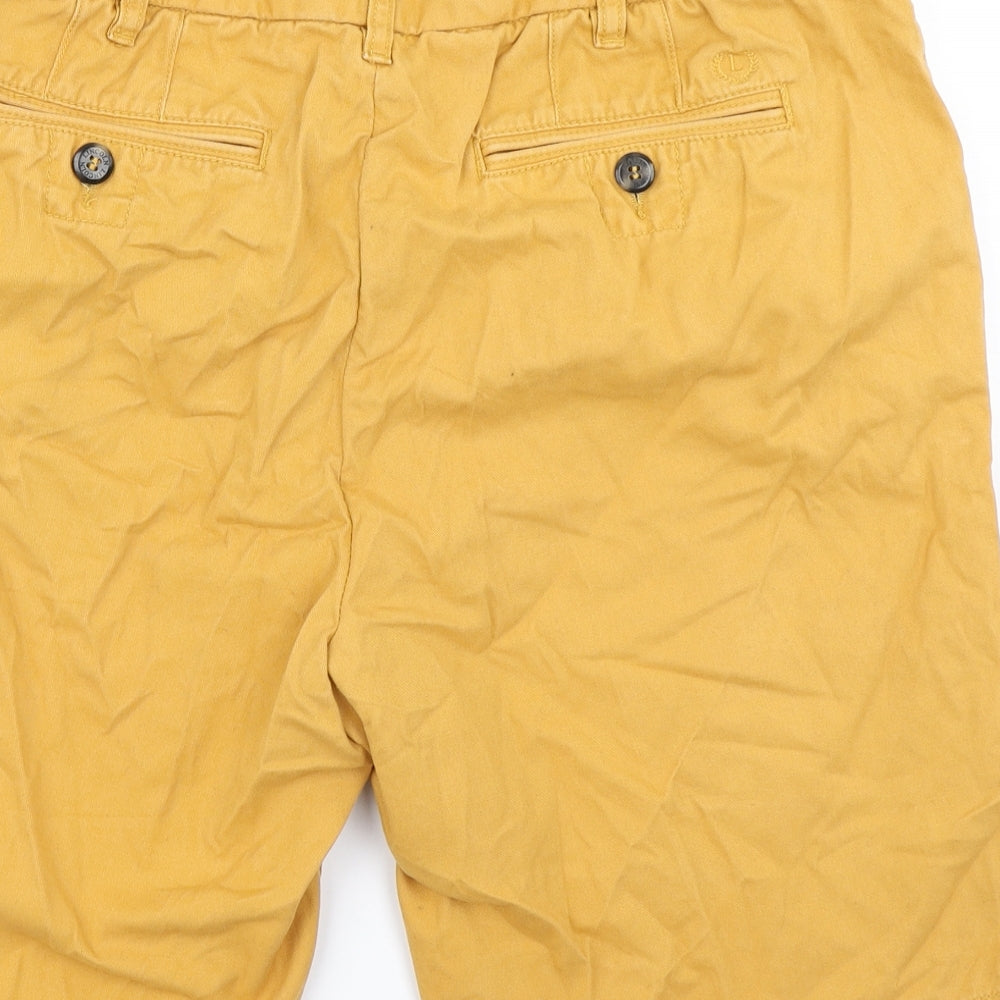 Lincoln Mens Yellow   Chino Shorts Size 36 in