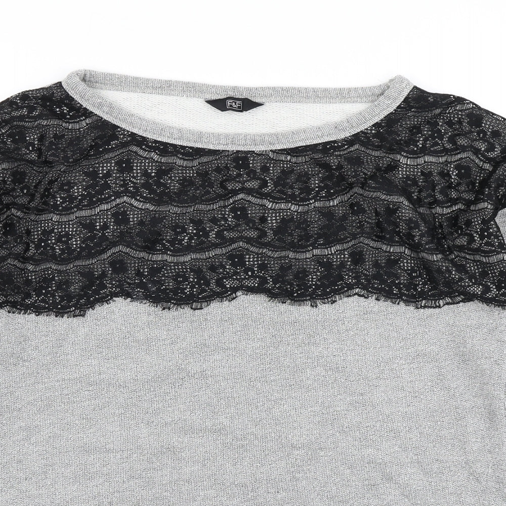 F&F Womens Grey   Basic T-Shirt Size 12