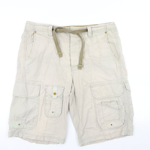Denim 73 Mens Brown   Cargo Shorts Size 36 in