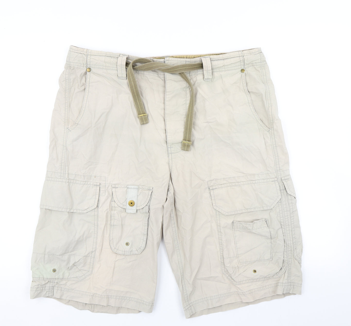 Denim 73 Mens Brown   Cargo Shorts Size 36 in