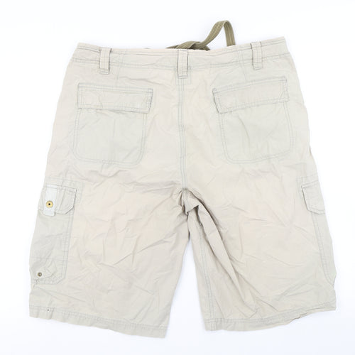 Denim 73 Mens Brown   Cargo Shorts Size 36 in