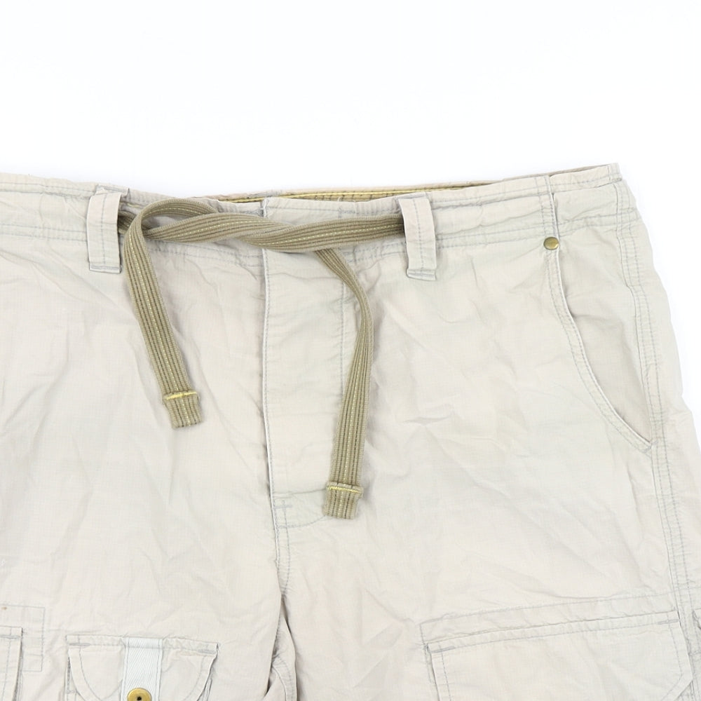 Denim 73 Mens Brown   Cargo Shorts Size 36 in