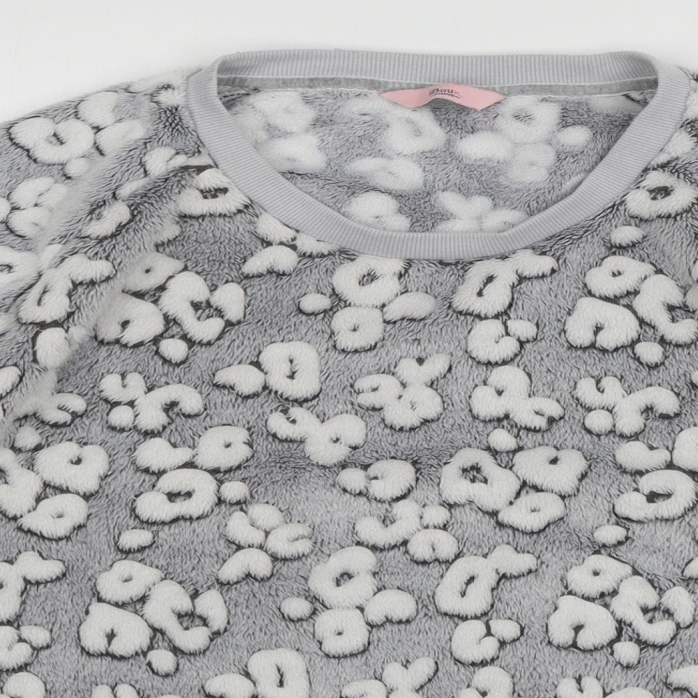 Boux Avenue Womens Grey  Microfibre Top Pyjama Top Size L