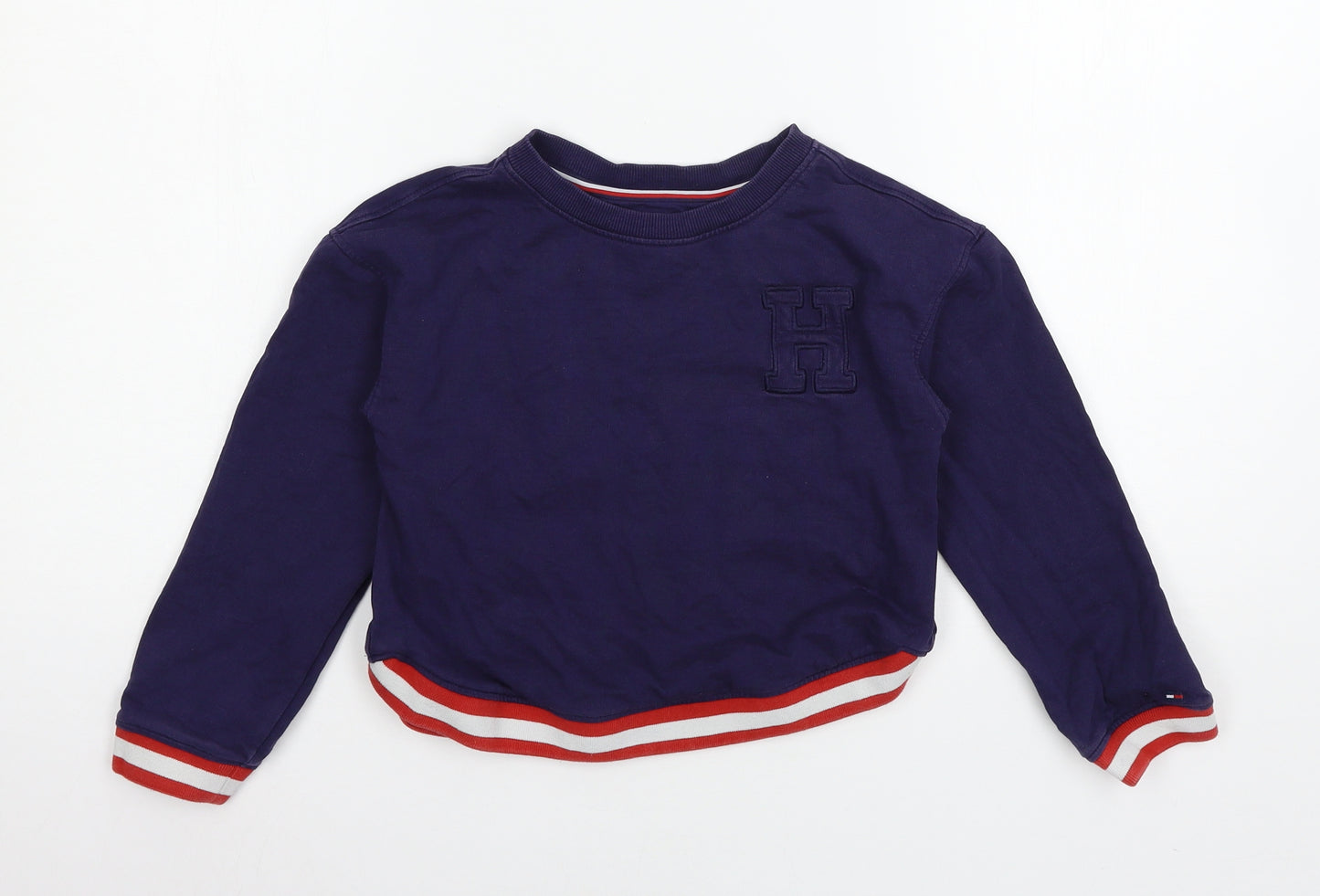 Tommy Hilfiger Boys Blue  Jersey Pullover Sweatshirt Size 6-7 Years