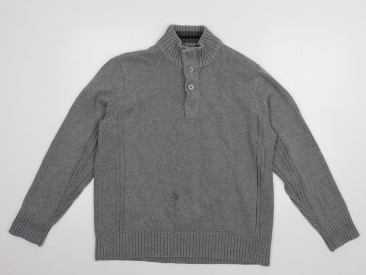Blue Harbour Mens Grey Knit Pullover Jumper Size L