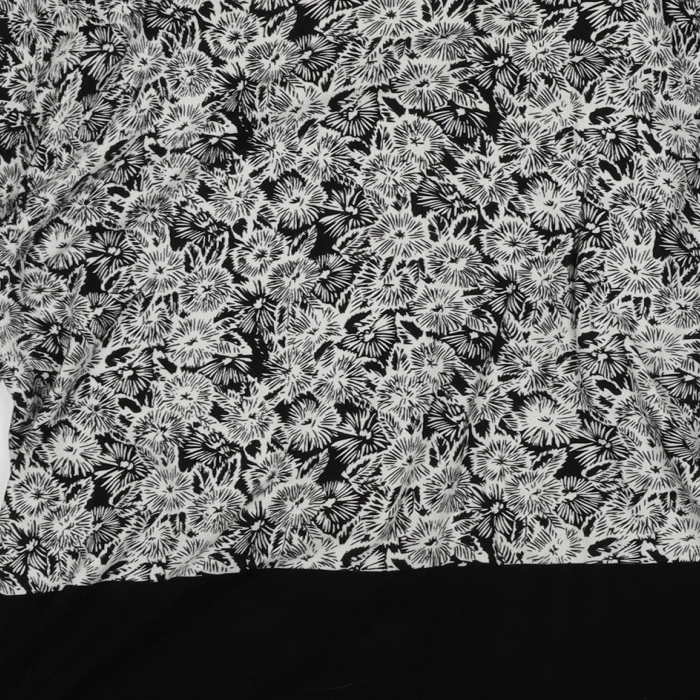 NEXT Womens White Floral Knit Pullover Jumper Size 14