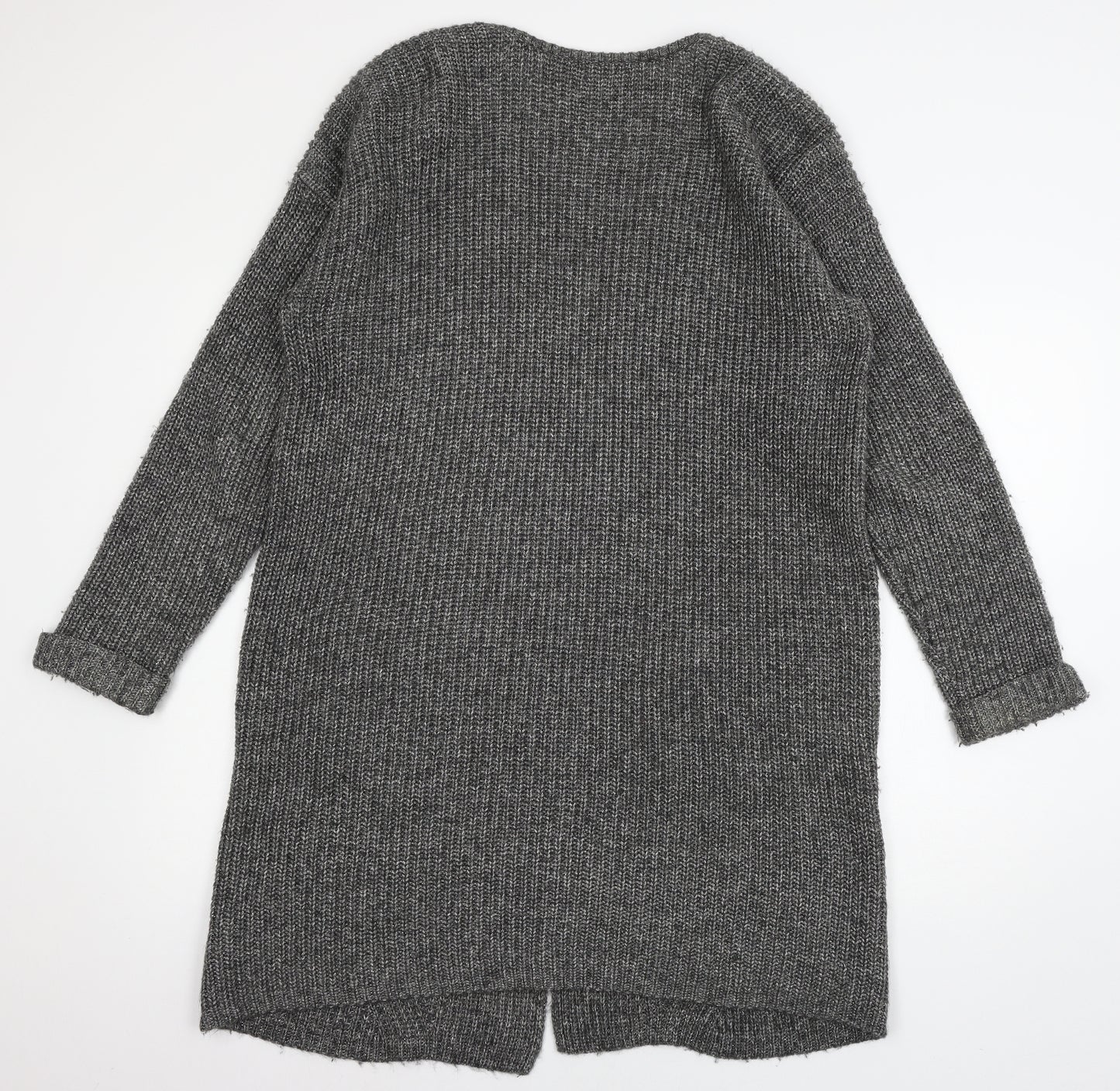 Marks and Spencer Womens Grey  Knit Cardigan Jumper Size 14