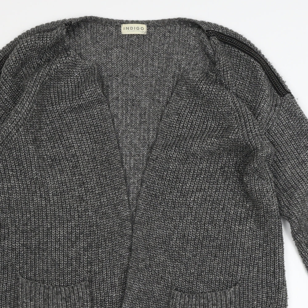 Marks and Spencer Womens Grey  Knit Cardigan Jumper Size 14