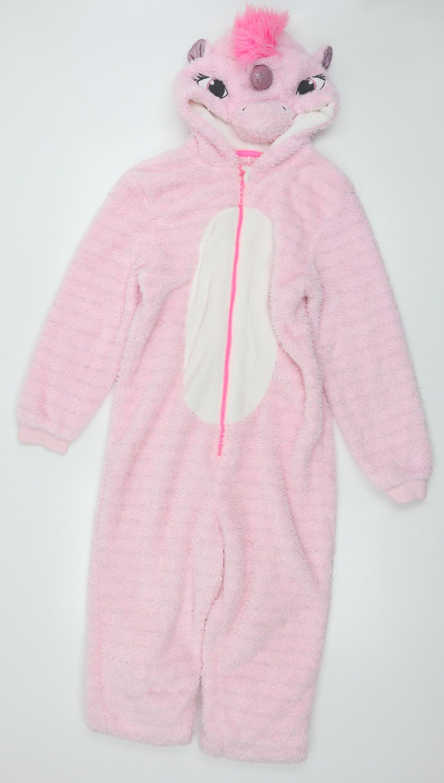TU Girls Pink Geometric Microfibre Top One Piece Size 10-11 Years