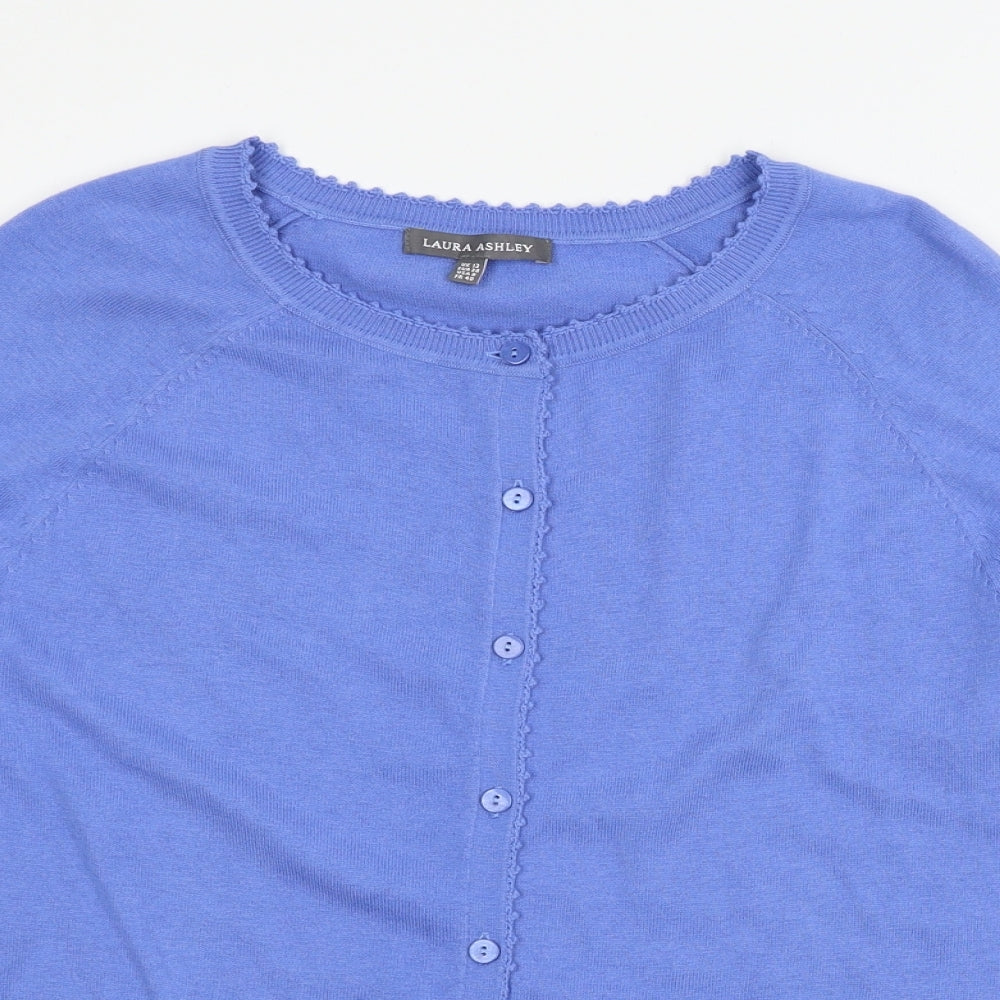 Laura Ashley Womens Blue   Cardigan Jumper Size 12