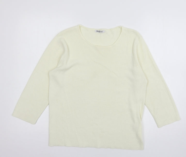 Berkertex Womens Ivory Knit Pullover Jumper Size 14